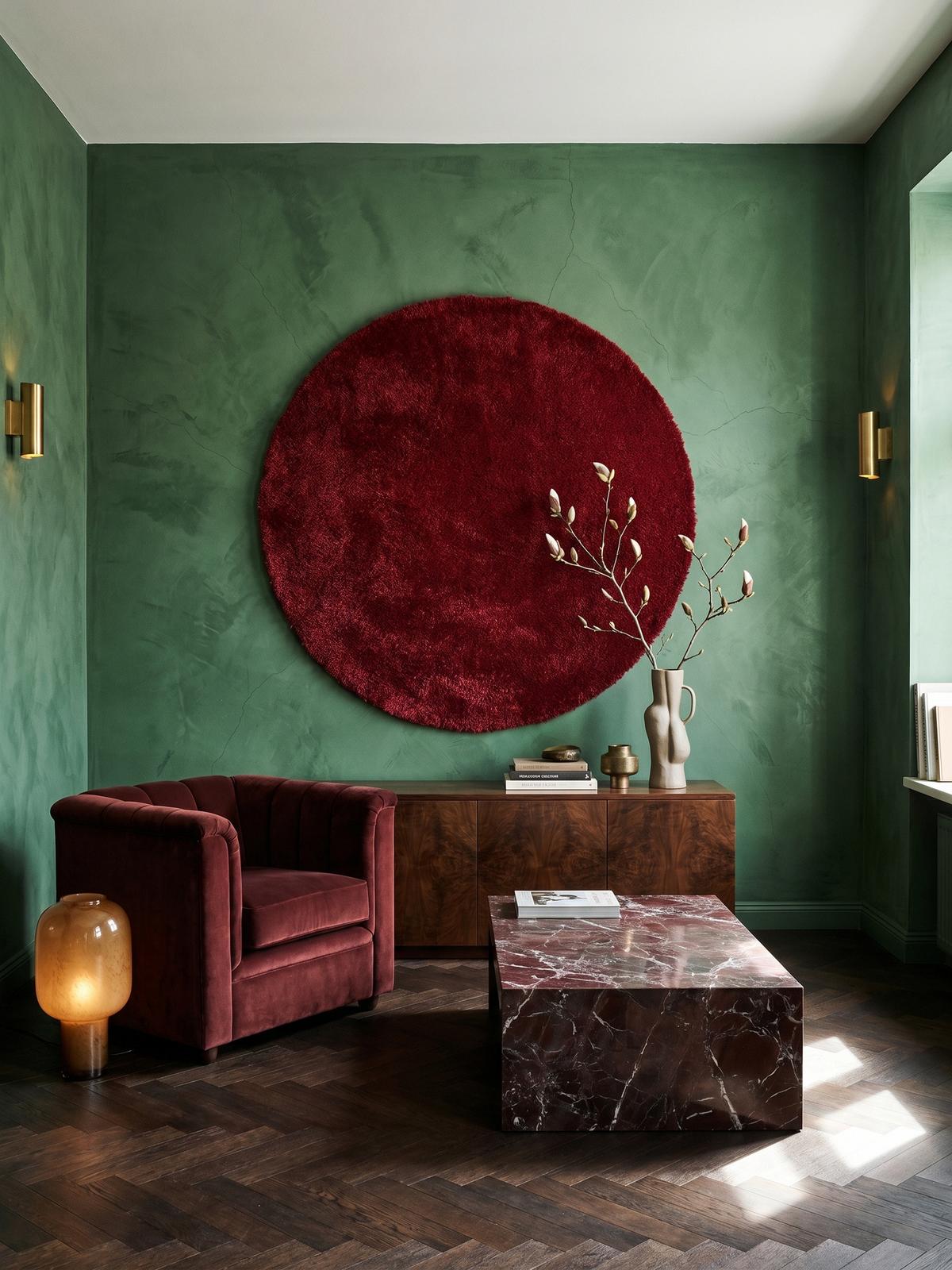 KURZFLORTEPPICH Waschbar NECKAR, einfarbig, aus Polyester, Rot, Ø 160 cm - Rot, Textil (160/160cm) - KADIMA DESIGN