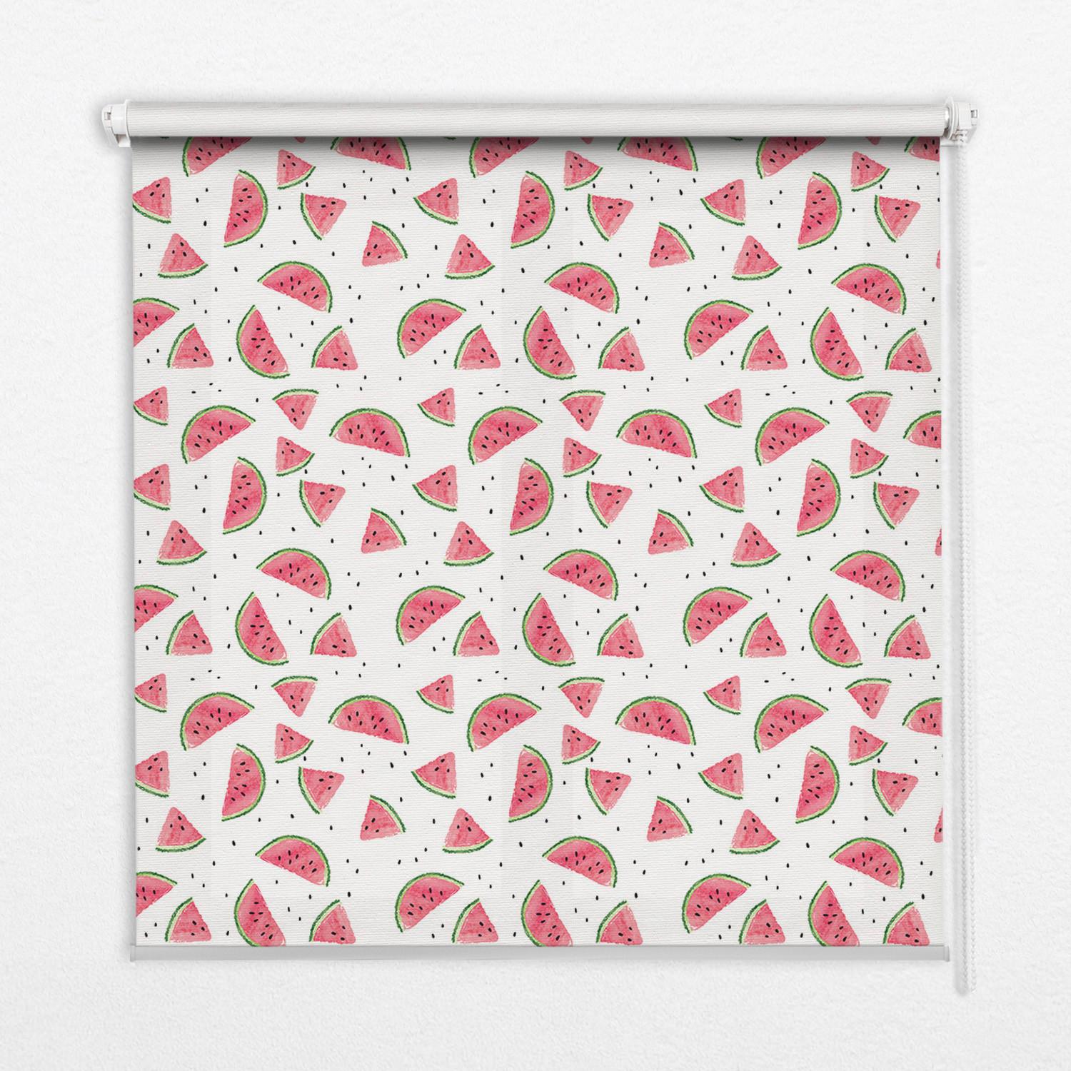 INNENROLLO - Fensterrollo - Rollo - 100x140 cm - Wassermelonen - Pink, Kunststoff (100/140/0.5cm) - TULUP