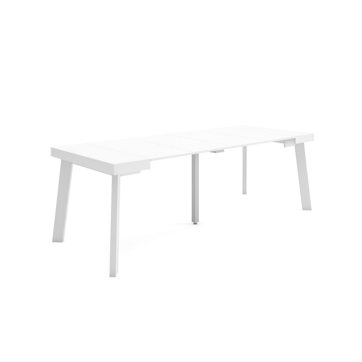 ESSTISCH ausziehbar 58 bis 222cm, für 10 Gäste, weiß, 58/90/73cm - Weiß, Holzwerkstoff (90/222/73cm) - Skraut Home
