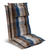 HOCHLEHNER Highlux HL 120x52x7cm Braun-Blau-Kariert (2tlg) - Braun, Textil (52/120cm) - Beautissu 