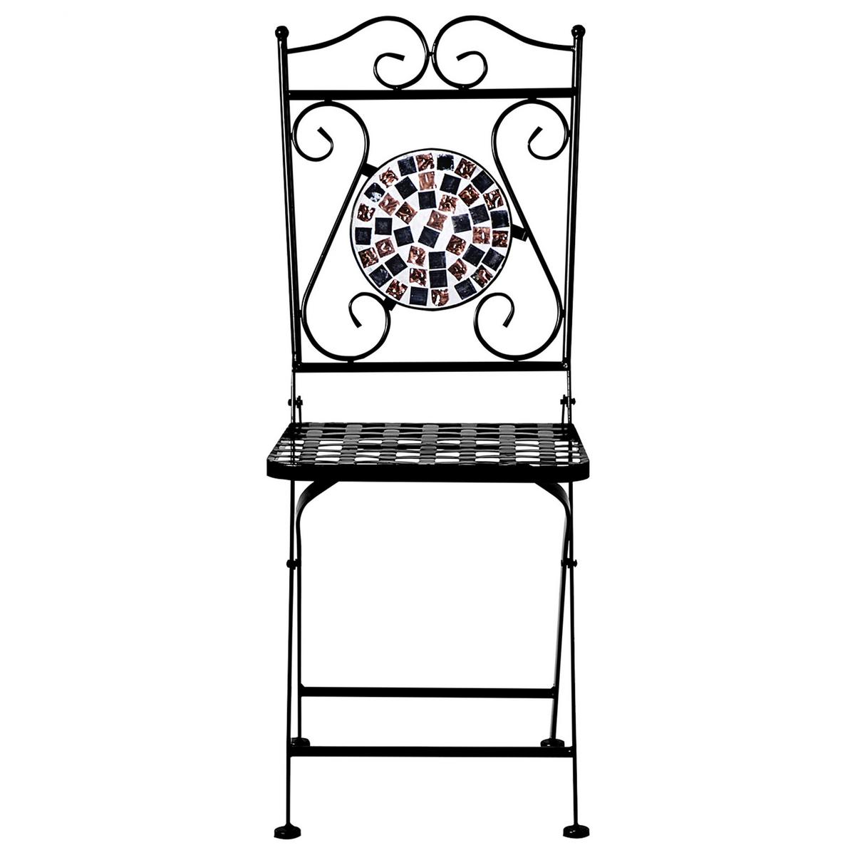BISTRO-SET 2er Schwarz Carpino - Goldfarben/Schwarz, Metall - Beliani