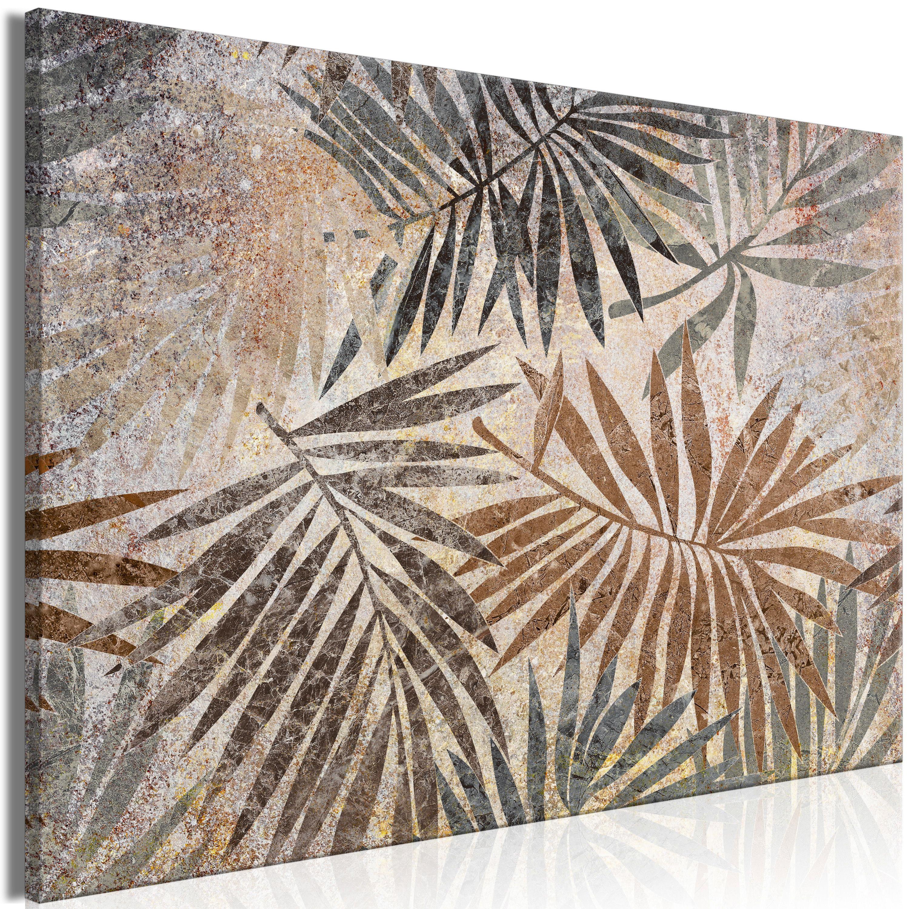 KUNSTDRUCK Braun 90/60 cm - Braun/Grün, Textil (90/60cm) - KUNSTLOFT