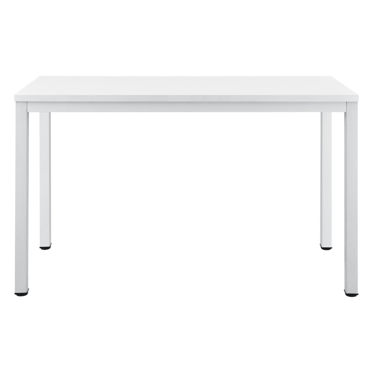 SCHREIBTISCH Odense - Weiß, Holzwerkstoff/Metall (60/120/75cm) - [en.casa]