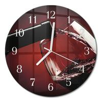 WANDUHR aus Glas Ø30 cm - Weinglas - Rot, Glas (30/30/0.4cm) - TULUP