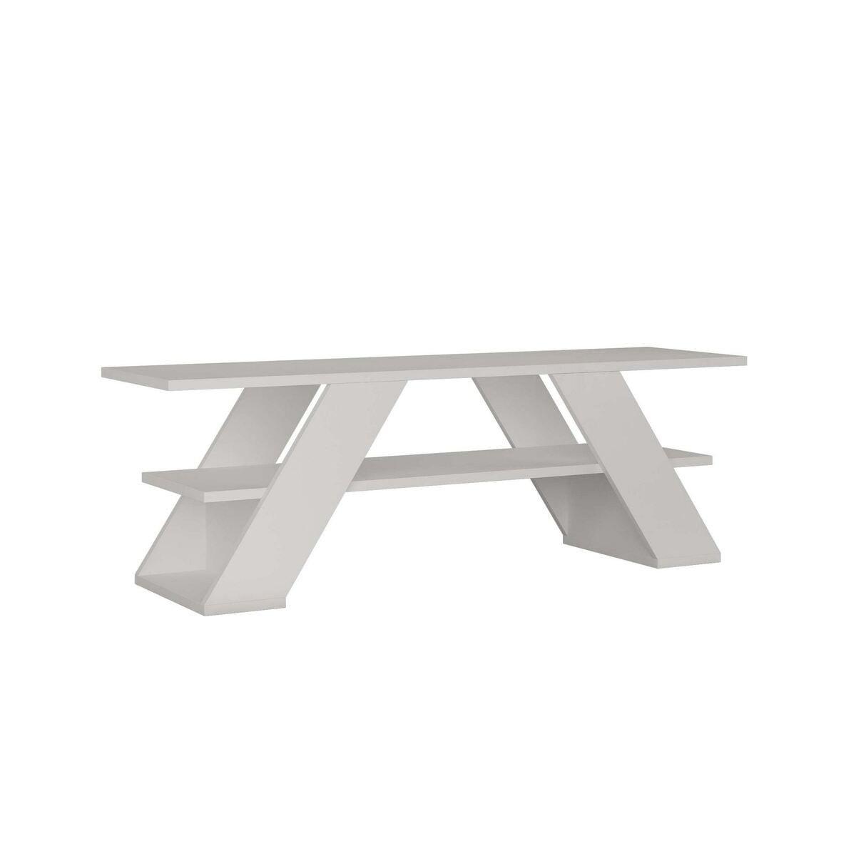 TV-MÖBEL 3 Regale L120 cm - Farfalla - Weiß, Holzwerkstoff (33.5/40/12.2cm) - Calicosy