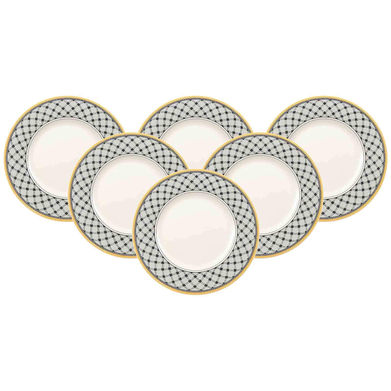 FRÜHSTÜCKSTELLER Audun Promenade weiß-grau-gelb ø 21,6 cm 6er Set - Gelb/Weiß, Keramik (21.6cm) - Villeroy & Boch
