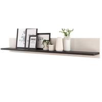 WANDBOARD weiß Pinie, anthrazit, Landhaus, Wandregal 160 cm Bücherregal Stove - Anthrazit/Weiß, Holzwerkstoff (160/30/22cm) - Furn.Design