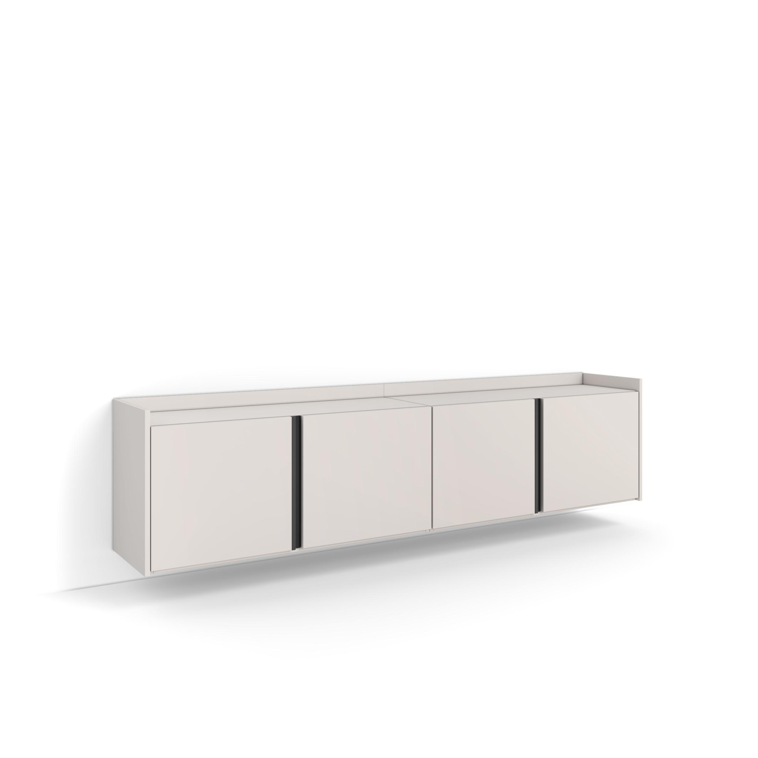 LOWBOARD, Beige, 207/35/50cm, Hängend - Beige, Holzwerkstoff (207/50/35cm) - Skraut Home