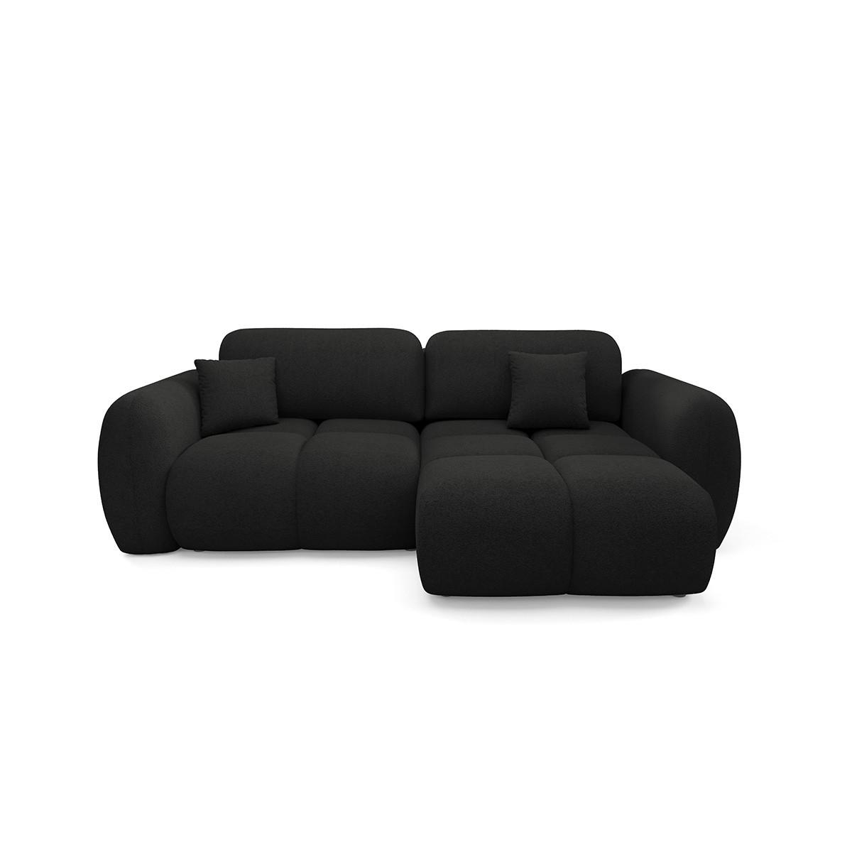 ECKSOFA Livio 3 Sitzplätze Schwarz - Schwarz, Holz (270/165cm) - Petits-meubles