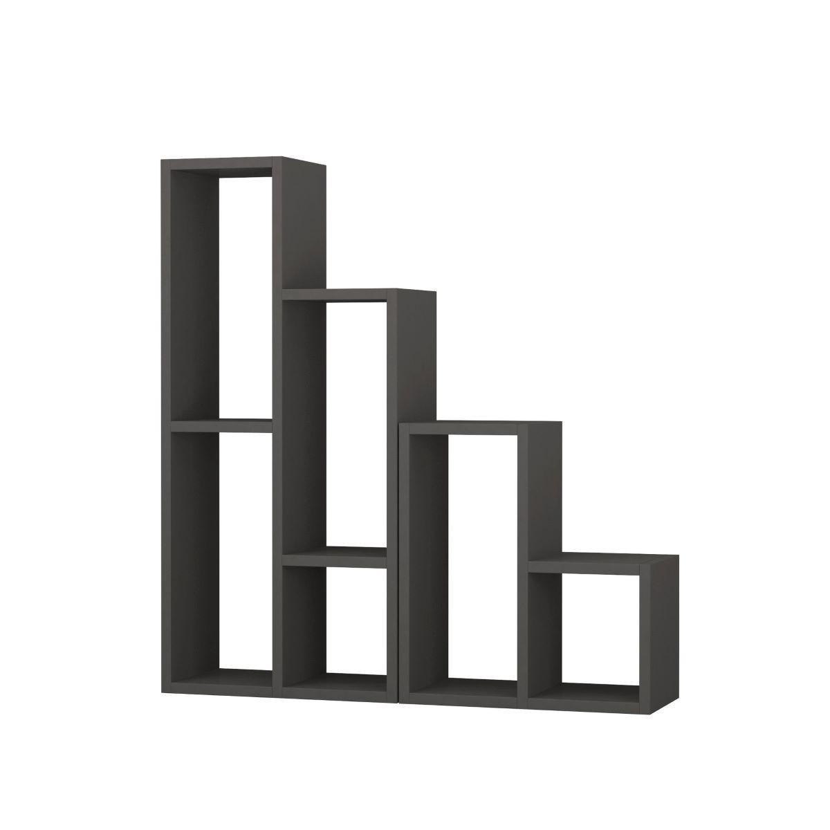 REGAL 10 Fächer H89 cm - Sule - Anthrazit, Holzwerkstoff (20/89/18cm) - Calicosy