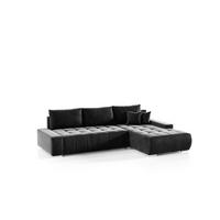 ECKSOFA Vogar In Monolith - Anthrazit, Holzwerkstoff/Textil (265/185cm) - Fun Möbel