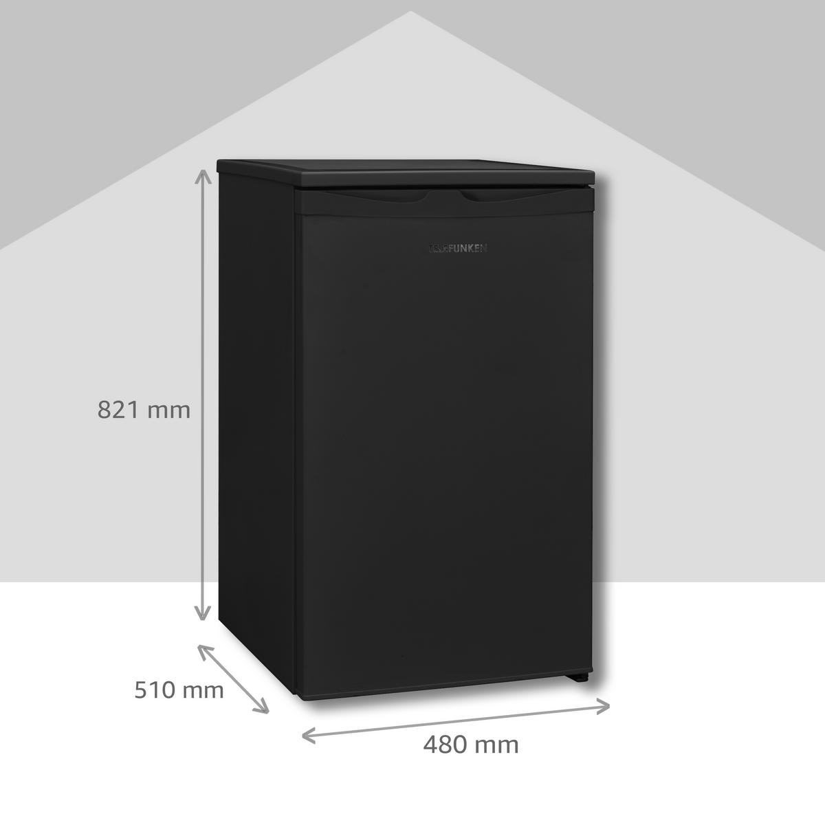 GEFRIERSCHRANK, 63 Liter Nutzinhalt, 4-Sterne, klein, leise, schwarz, CF-34-101-B - Schwarz, Kunststoff/Metall (48/82.1/51cm) - Telefunken