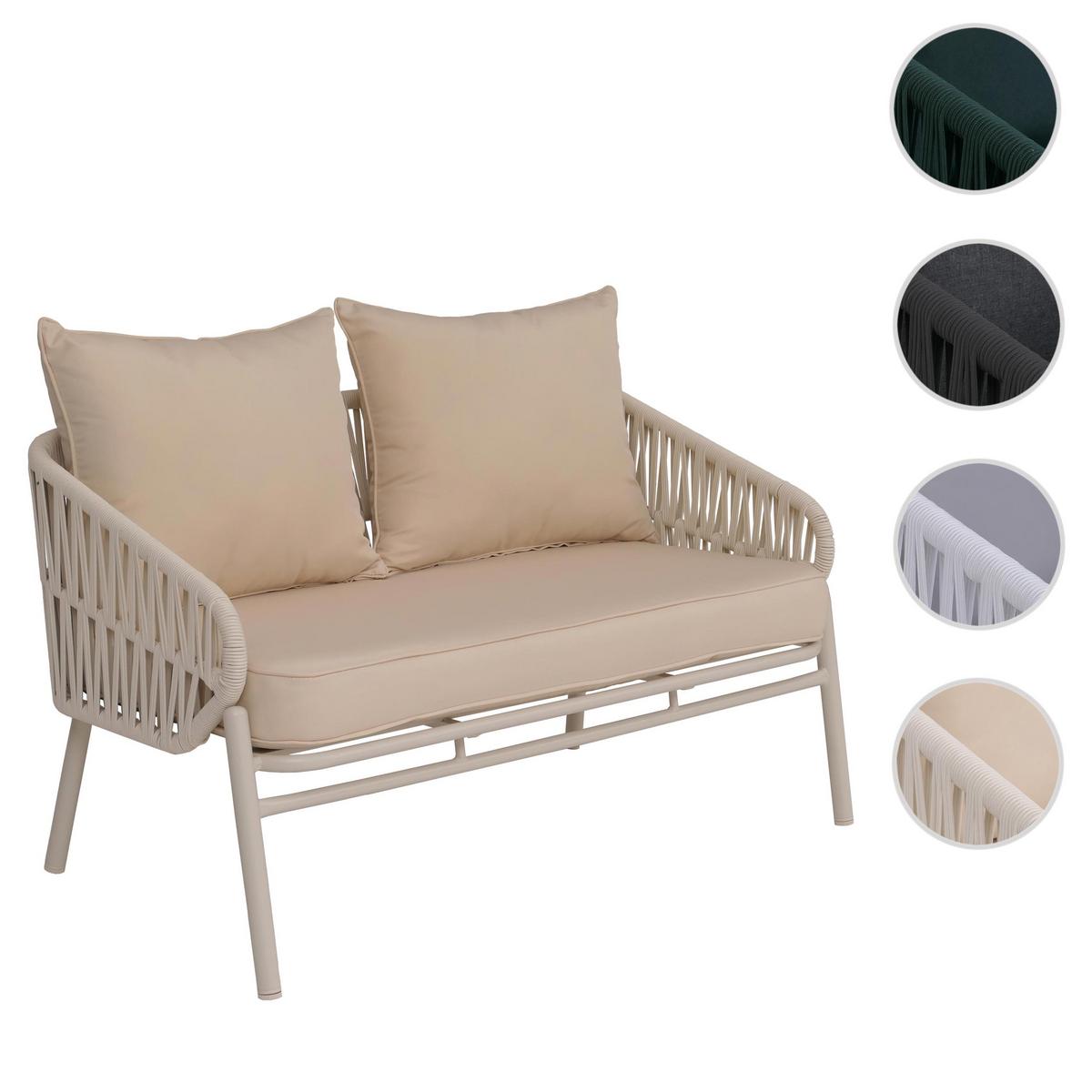 GARTENBANK Cremeweiß - Weiß, Metall (116/83/65cm) - MCW