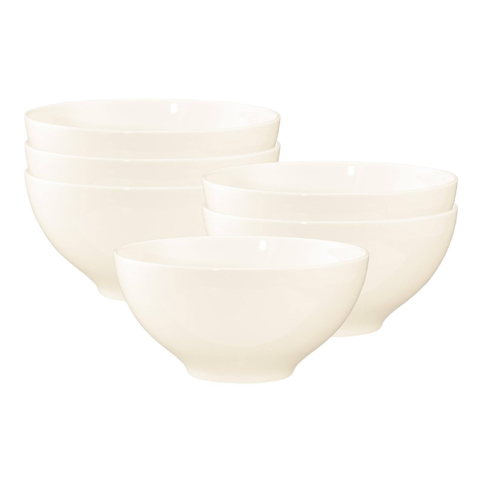 MÜSLISCHALEN Savona Fine Diamond creme ø 15,7 cm 6er Set - Creme, Keramik (15.7cm) - Seltmann Weiden