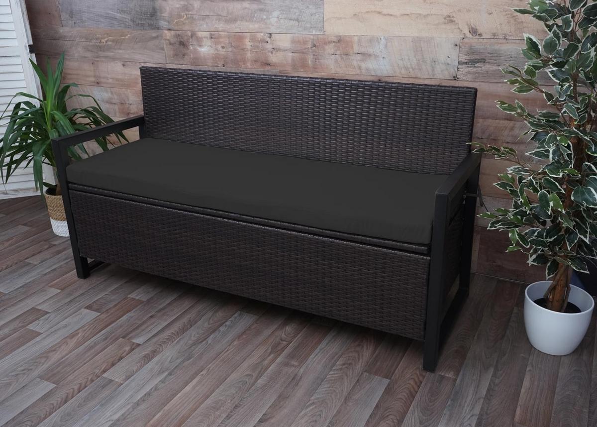SITZBANK Braun, Schwarz - Schwarz/Braun, Kunststoff (164/87/57cm) - MCW
