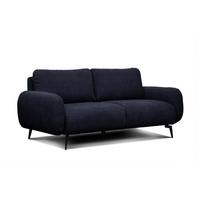 SOFA FEBE 3-Sitzer, marineblau - Schwarz/Dunkelblau, Holz/Textil (190/82/96cm) - Wozimo