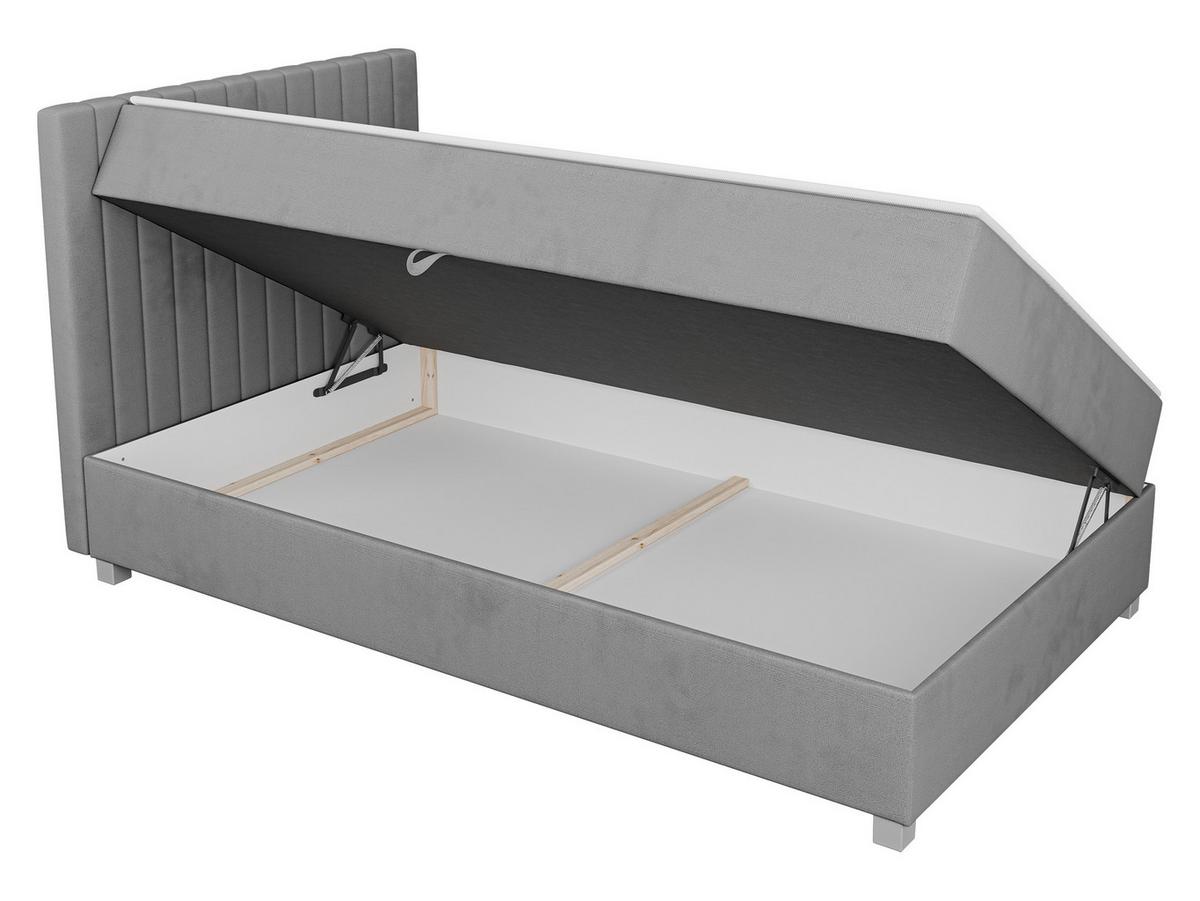 BOXBETT Viki - H3 - Silberfarben/Grau, Holzwerkstoff/Kunststoff (120/200cm) - MIRJAN24