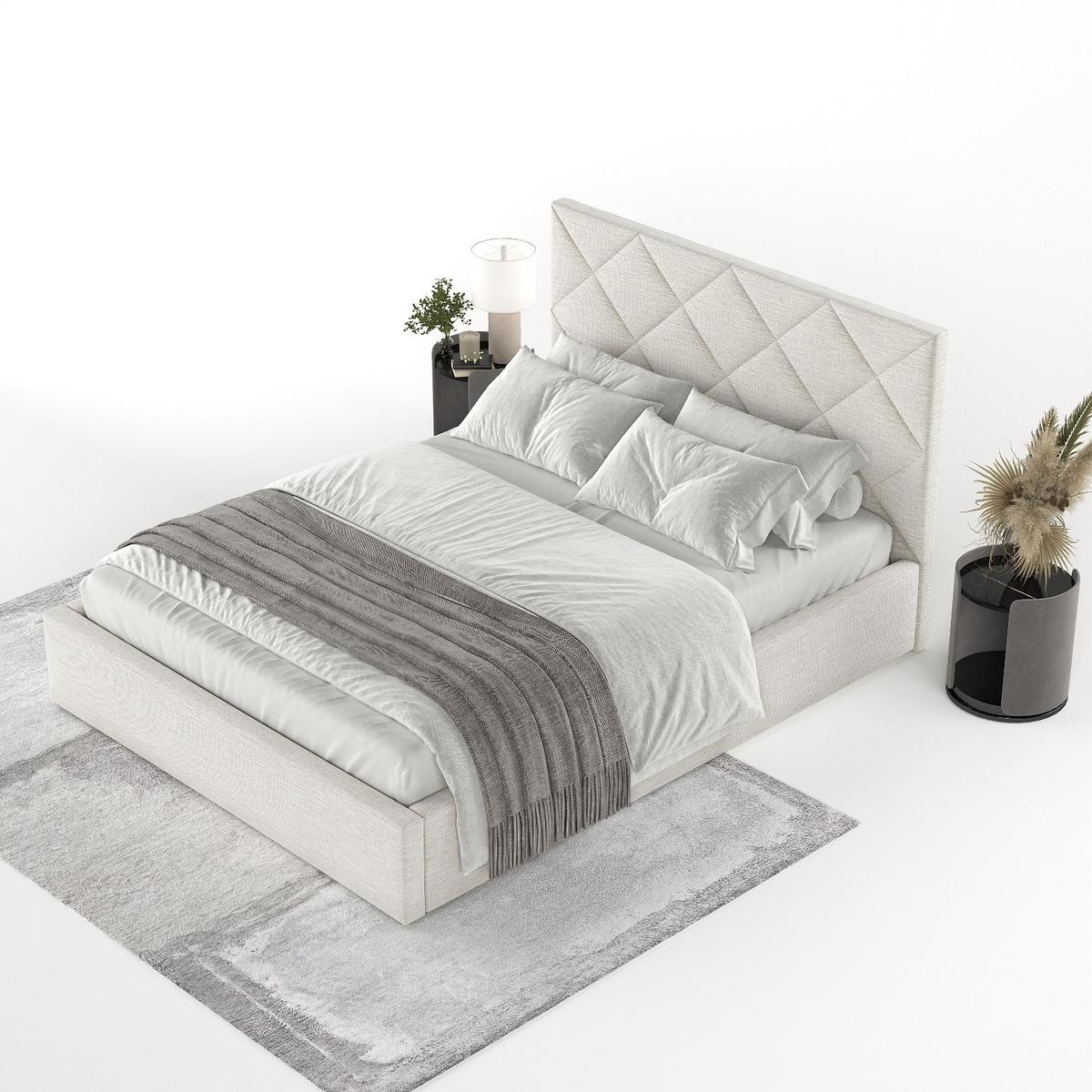 POLSTERBETT Torno 140/200 cm Beige im Inari Stoff - Beige/Schwarz, Holz/Holzwerkstoff (140/200cm) - AltaBeds