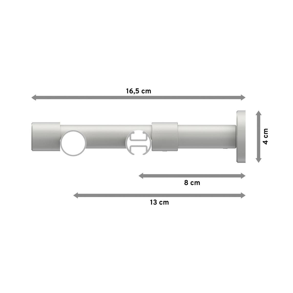 GARDINENSTANGE RUNDROHR-INNENLAUF Prestige Sitra 120 cm, 2-läufig, 20 mm Ø Weiß - Weiß, Metall (120cm) - INTERDECO