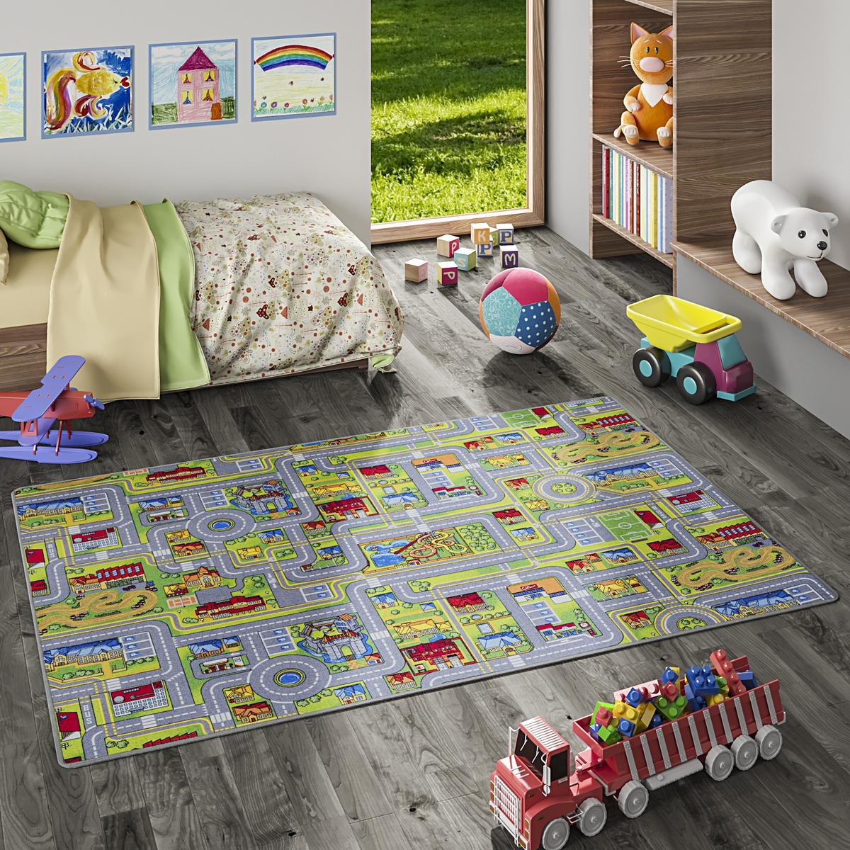 KINDER SPIEL TEPPICH ABENTEUERLAND BUNT - Multicolor, Textil (160/160cm) - Snapstyle