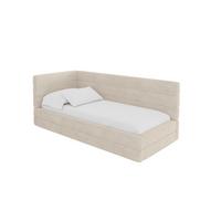 EINZELLBETT Jugendbett mit Bettkasten und Matratze H3/H4, Rechts - BEMY 80x200 Beige - Naturfarben, Holzwerkstoff/Textil (80/200cm) - ALTDECOR