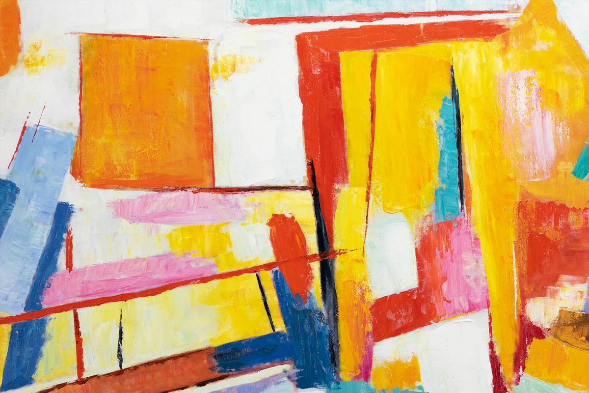 ACRYLBILD HANDGEMALT 120/80 cm - Multicolor, Holz/Textil (120/80cm) - KUNSTLOFT