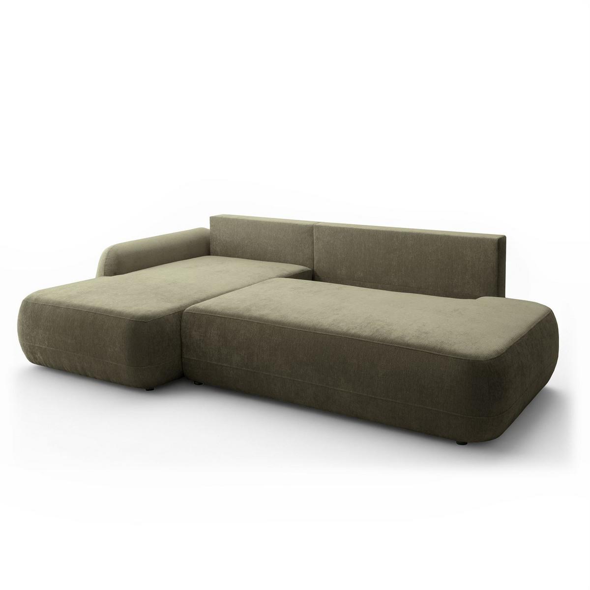 ECKSOFA GOYA mit Schlaffunktion und Bettkasten, Linke, Perfect Harmony 39 - Waldgrün, Textil (184/302cm) - Lookway