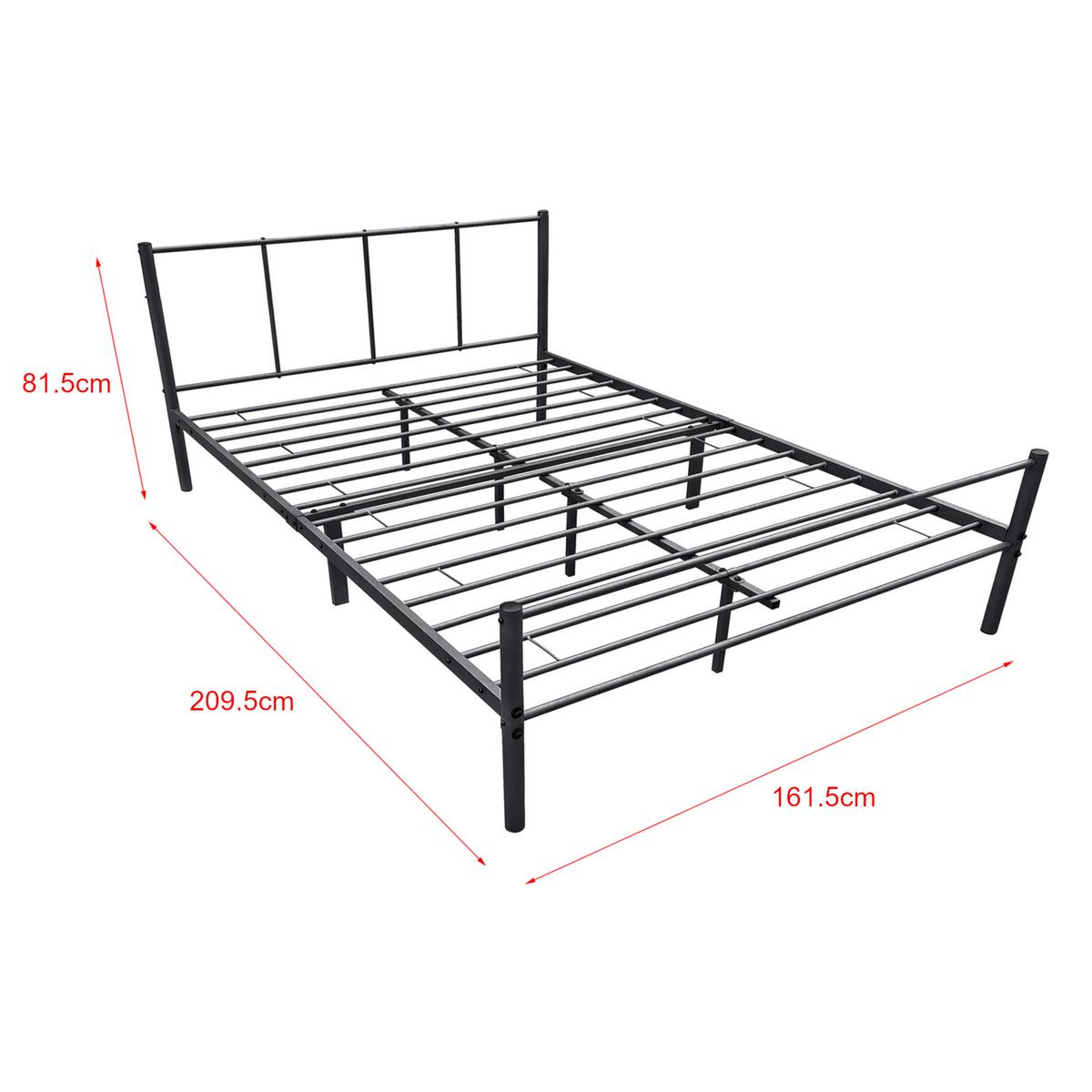METALLBETT Laos - Schwarz, Metall (160/200cm) - [en.casa]
