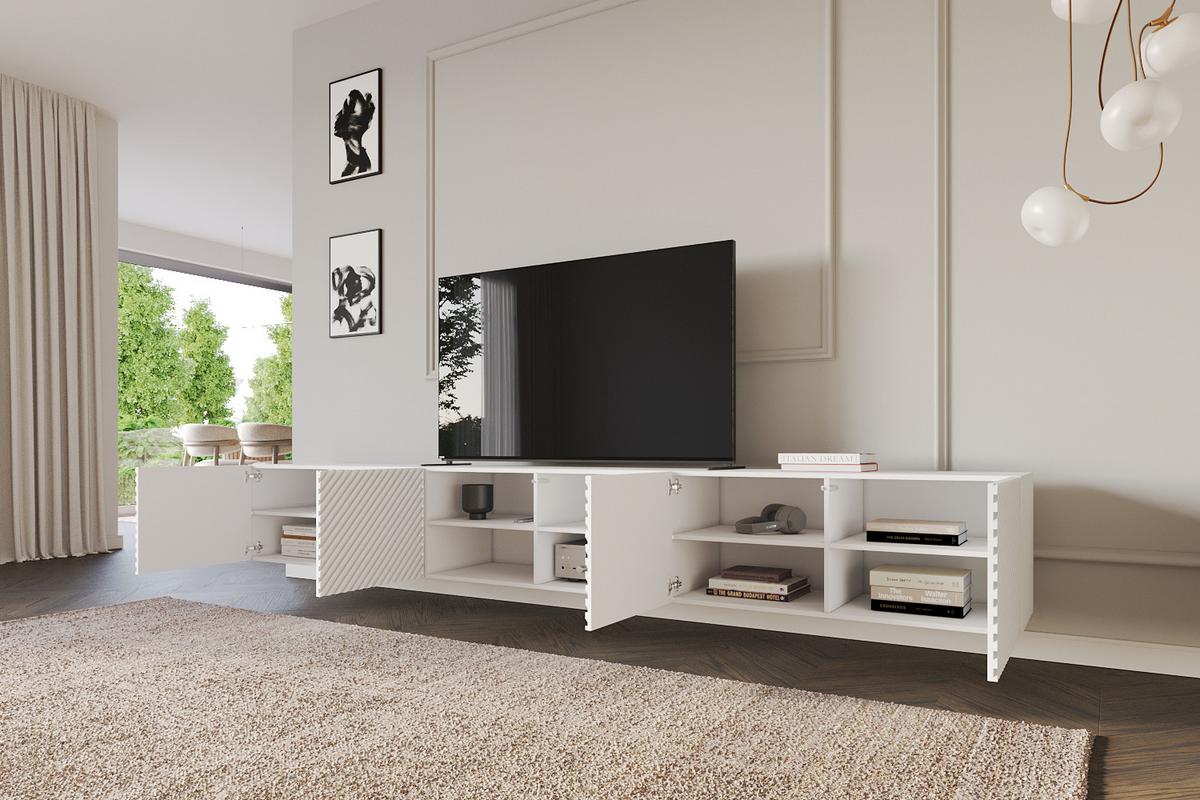 LOWBOARD ZENO-W 3x100x40x40 cm - Weiß - Weiß, Holzwerkstoff (300/40/40cm) - ALTDECOR