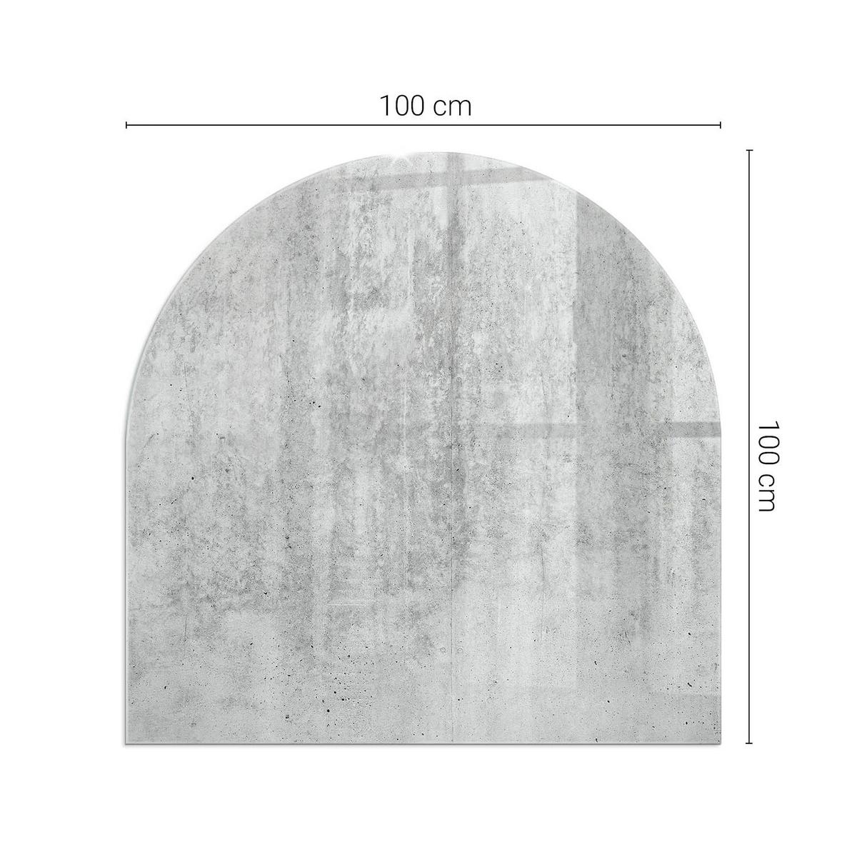 GLASPLATTE für Kamin 100x100 cm - Grau, Glas (100/100/0.4cm) - TULUP