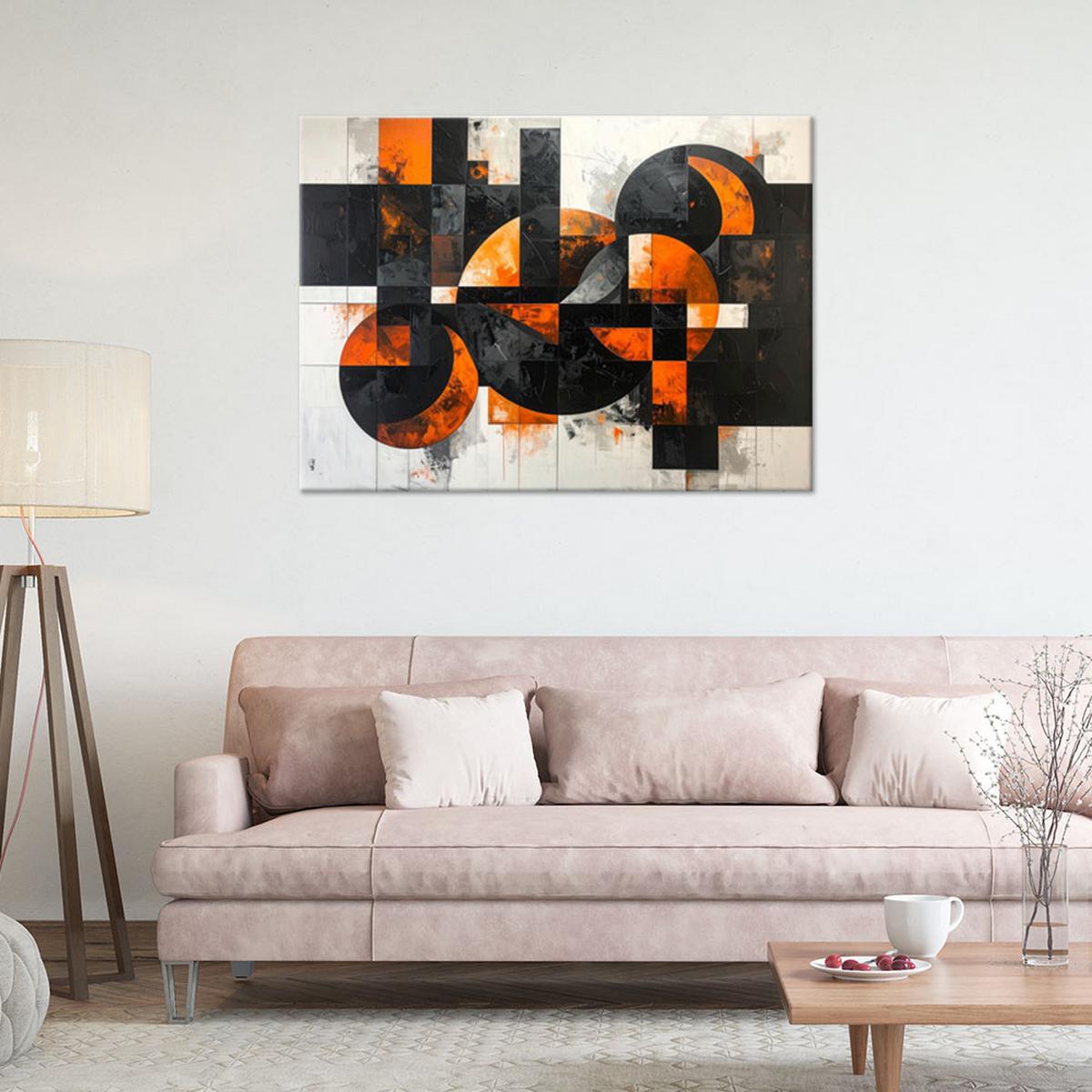 LEINWANDBILD 3D und geometrisch 30x20cm - Orange, Textil (30/20cm) - Feeby