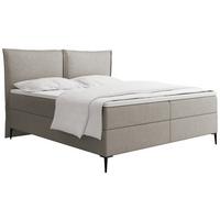 BOXBETT Calio Rise mit Bettkasten, Taupe Chenille 120x200 cm – inkl. H4 Taschenfederkern Matratze & Foam Topper - Taupe/Beige, Holz/Holzwerkstoff (120/200cm) - WFL GROUP