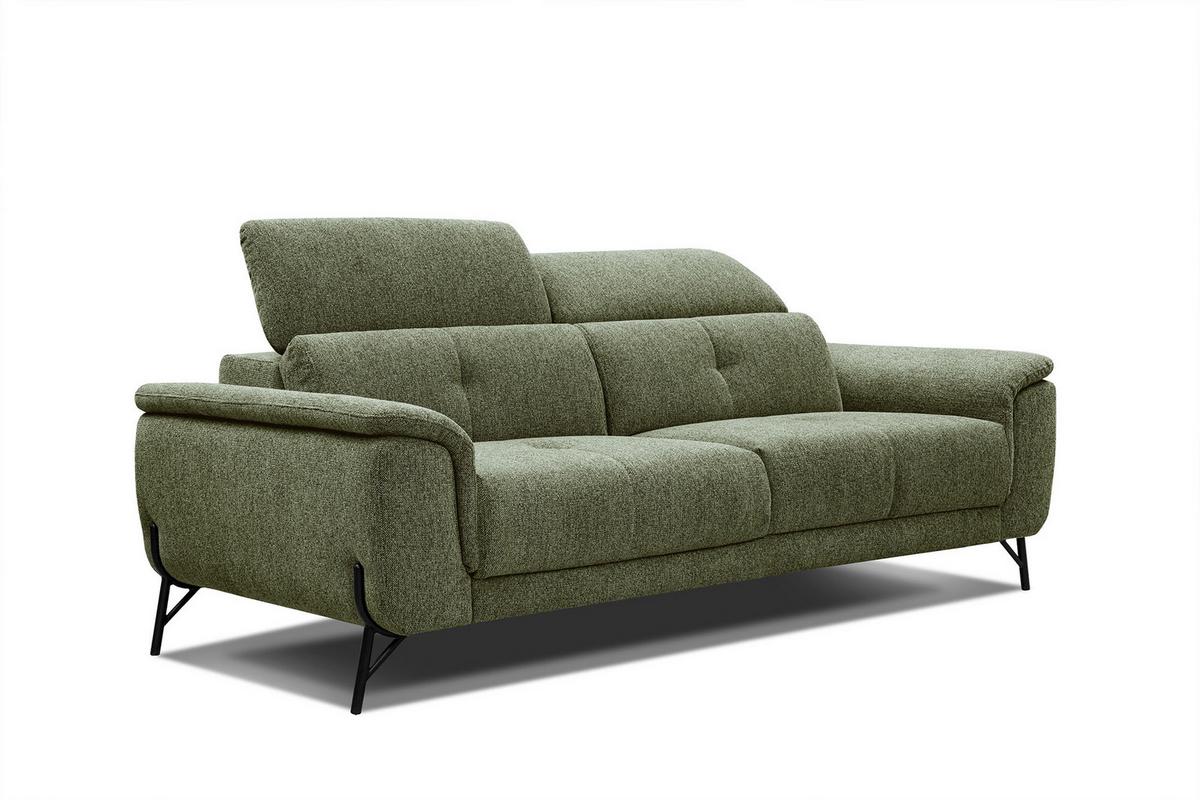 SOFA AVENA 3-Sitzer, olivgrün - Olivgrün, Holzwerkstoff/Textil (204/80/108cm) - Wozimo
