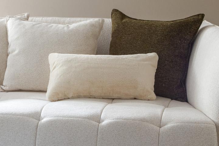 Bigsofa kissen rückenkissen creme dunkelgrün schaumstoff