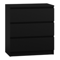 KOMMODE Schwarz 70/75/40 - Schwarz, Holzwerkstoff (70/75/40cm) - RAUMHIRSCH FURNITURE