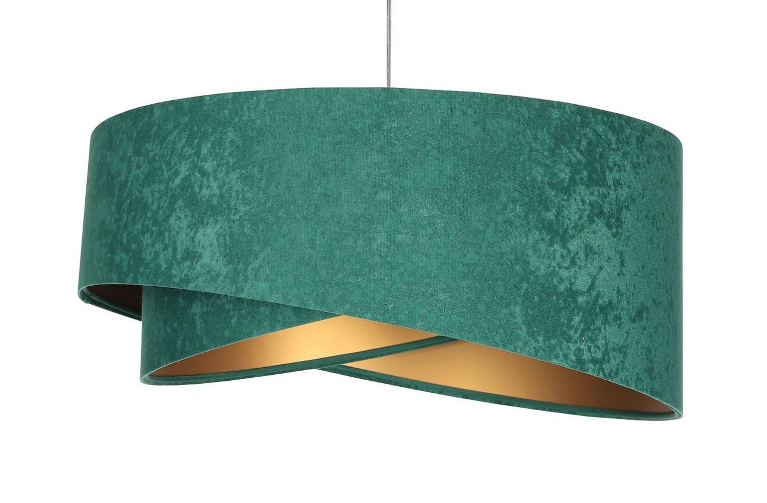 HÄNGELEUCHTE Grün 50/23 cm - Goldfarben, Kunststoff (50/1.3/23cm) - ONZENO