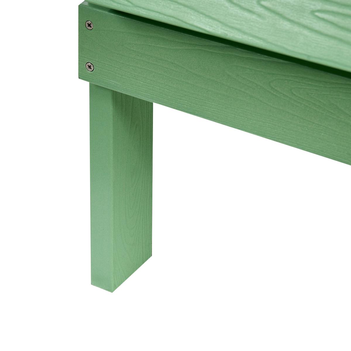 GARTENBANK Adirondack 125 cm Hellgrün - Hellgrün, Kunststoff (125/91/73cm) - Beliani
