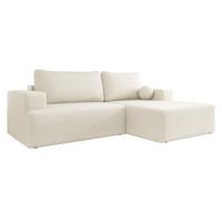 ECKSOFA Mivo, Seite: Rechts - Creme/Schwarz, Holz/Kunststoff (266/163cm) - MIRJAN24