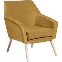 SESSEL Kachka Bezug Samtvelour Buche natur / mais - Currygelb/Buchefarben, Kunststoff (71/81/67cm) - 58aufmkessel