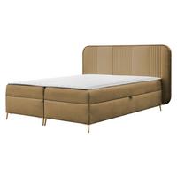 BOXBETT Fandy - H3 - Goldfarben/Braun, Holz/Textil (140/200cm) - MIRJAN24