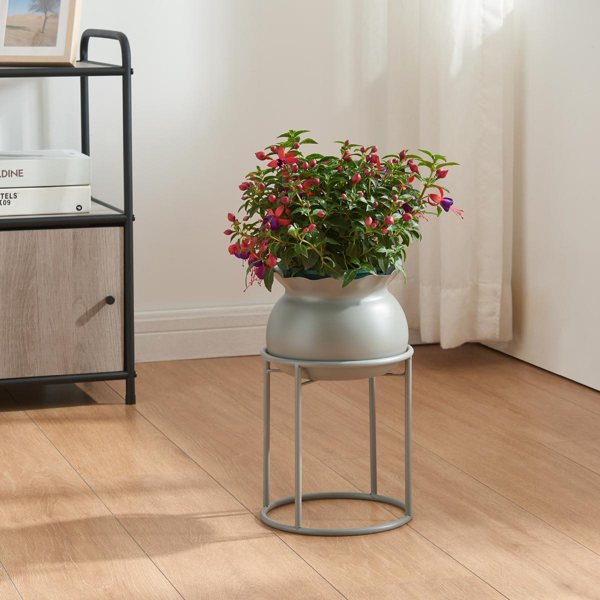 BLUMENSTÄNDER Assen - Grau, Metall (19.5/19.5/31.5cm) - [en.casa]