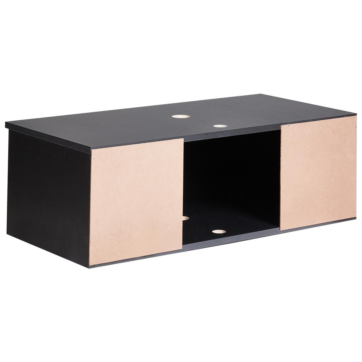 WASCHBECKENUNTERSCHRANK wandmontiertk 80 cm Schwarz Rupanco - Schwarz, Holzwerkstoff (80/27/40cm) - Beliani