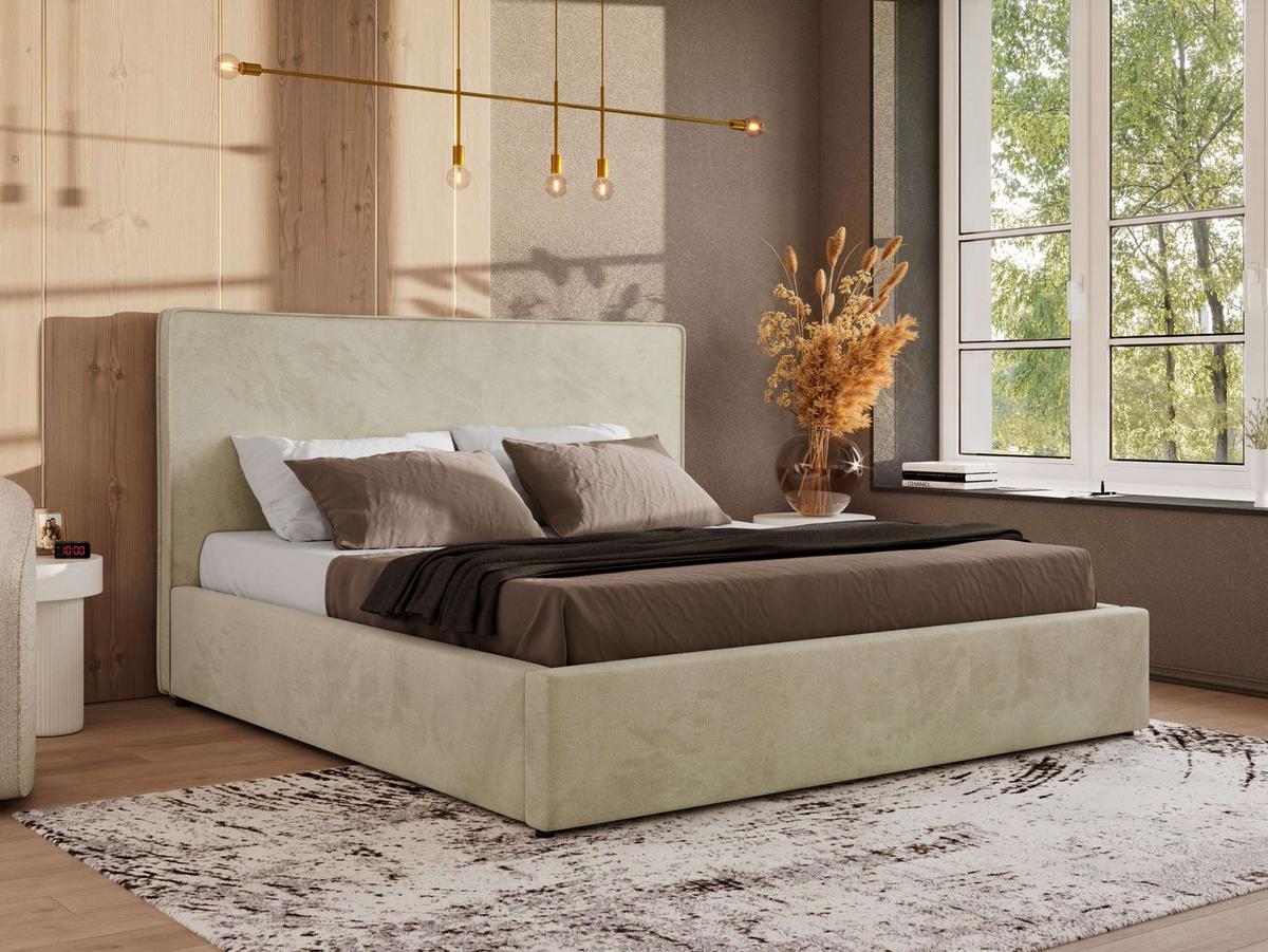 POLSTERBETT CORIVO CLASSIC 200/200 - Beige Velvet - ohne Matratze - Beige, Textil (200/200cm) - MKS