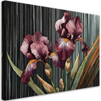 WANDBILD blumen abstraktion - Rot, Textil (60/40cm) - Feeby