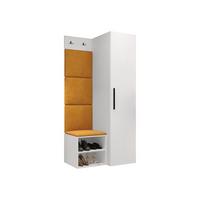 GARDEROBEN-SET Medi III - Schwarz/Orange, Holzwerkstoff/Kunststoff (40/191/50cm) - MIRJAN24