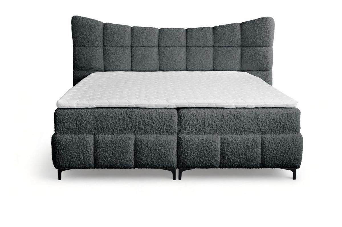 BOXBETT Nova In Rolf - Dunkelgrau, Holzwerkstoff/Textil (180/200cm) - Fun Möbel