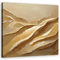 WANDBILD abstrakte boho textur - Beige, Textil (30/30cm) - Feeby