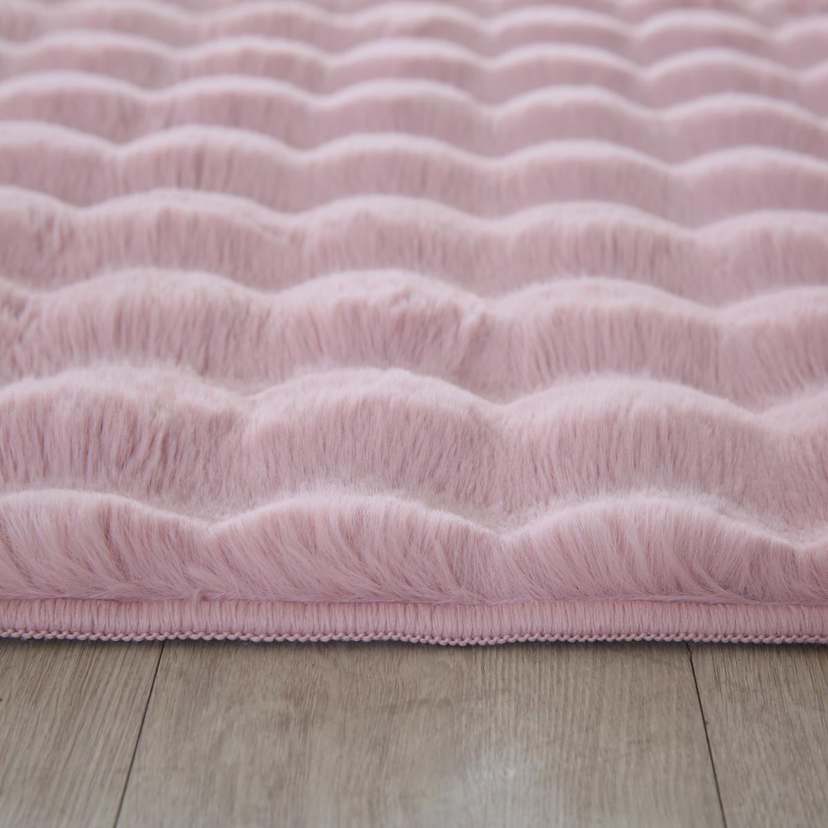 HOCHFLORTEPPICH Waschbar NAUDERS, einfarbig, Rosa, 80 x 250 cm - Rosa, Textil (250/80cm) - KADIMA DESIGN
