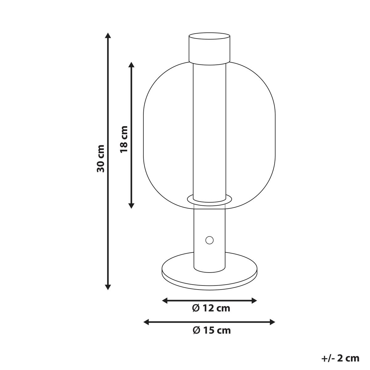 LED-TISCHLEUCHTE Schwarz Pulangi - Schwarz, Metall (15/15/30cm) - Beliani
