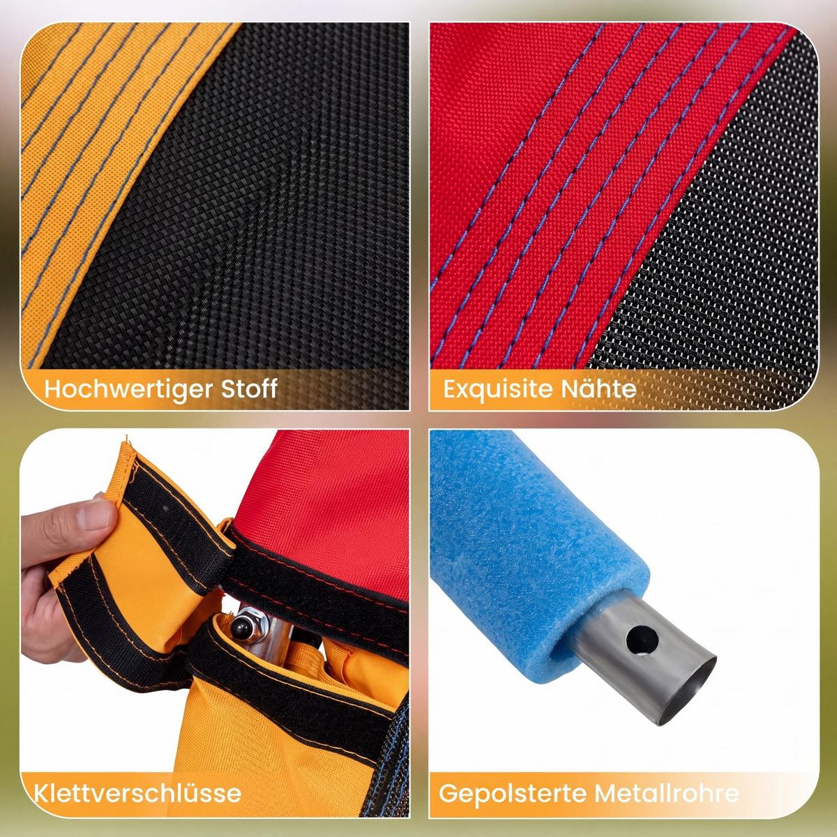 NISTSCHAUKEK Belastbarkeit 150kg bunt - Multicolor, Textil (120/112/120cm) - COSTWAY
